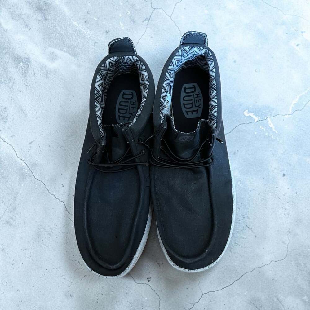 Hey Dude Wally Mid Canvas Size M13 Black Shoes
